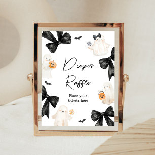 Spook Kleine Boo Halloween Luier Raffle Bord Poster