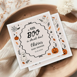 Spook Kleine Boo Is Uitgerekend Halloween Baby Sho Servet