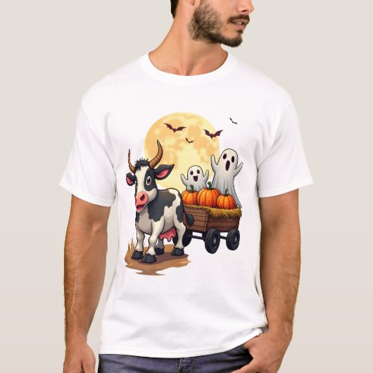 Spook Koe van de Hooitijdrit T-shirt (Voorkant)