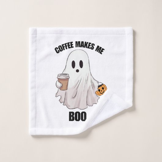 Spook Koffie Halloween Grappig Washandje (Wasdoekje)