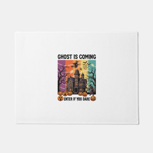 Spook komt Halloween-spookhuis Heksenpomp Deurmat (Voorkant)