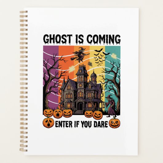 Spook komt Halloween-spookhuis Heksenpomp Planner (Voorkant)