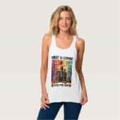 Spook komt Halloween-spookhuis Heksenpomp Tanktop (Volledige Voorkant)
