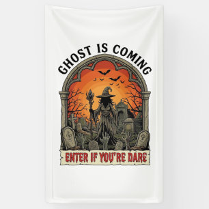 Spook Komt Heks Kerhof Zombie Handen Hallo Spandoek