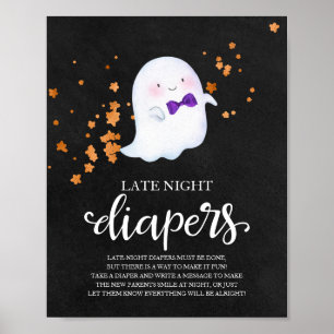 Spook Late Night Luiers Baby Shower Spel Bord Poster