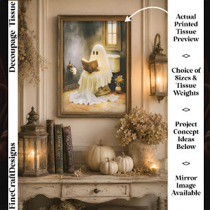 Spook Leesboek, Antieke Toilet FS6L Decoupage Tissuepapier