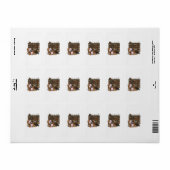 Spook leest boek Kattenliefhebber Halloween Etiket (Full Sheet)
