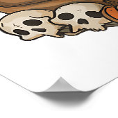 Spook leest boek Kattenliefhebber Halloween Poster (Hoek)