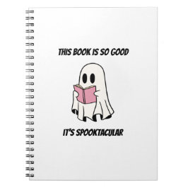 Spook leest een Halloween-boek grafisch Notitieboek