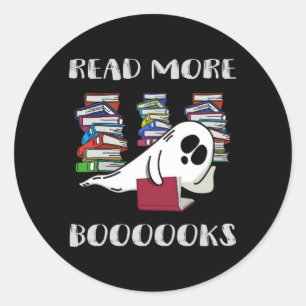 spook leest meer boeken met halloween boeken ronde sticker