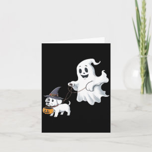 Spook Loopt De Hond Halloween Kaart