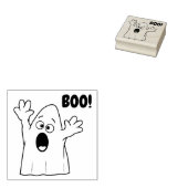 Spook met Boe Rubberstempel (Gestempeld)