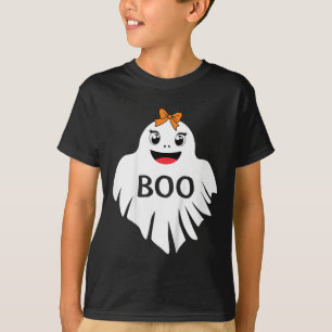 Spook met Bow Boo Girls Halloween T-Shirt