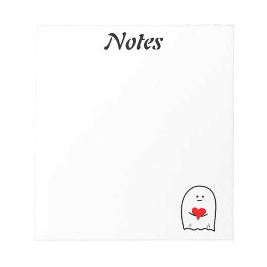 Spook met Hart Notitieblok (Voorkant)