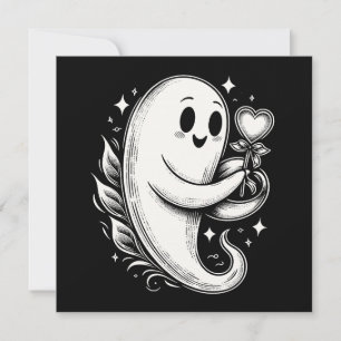 Spook met Hart Schattig en Griezelig Valentijnsges Kaart