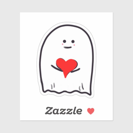 Spook met Hart Sticker (Vel)