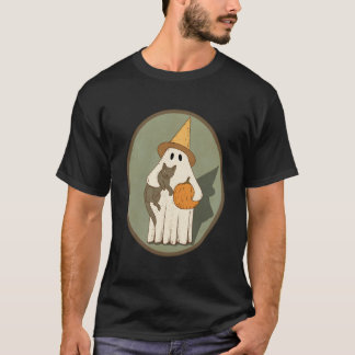 spook met kat Halloween Graphic T-shirt