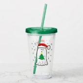 Spook met Kerstboom Acryl Drinkbeker (Achterkant)