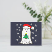 Spook met Kerstboom Briefkaart (Staand voorkant)