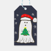 Spook met Kerstboom Cadeaulabel (Voorkant)