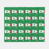 Spook met Kerstboom Fleece Deken (Voorkant (Horizontaal))