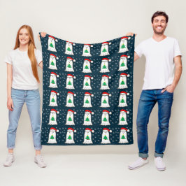 Spook met Kerstboom Fleece Deken