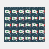 Spook met Kerstboom Fleece Deken (Voorkant (Horizontaal))
