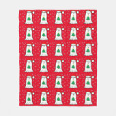 Spook met Kerstboom Fleece Deken (Voorkant)