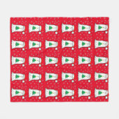 Spook met Kerstboom Fleece Deken (Voorkant (Horizontaal))