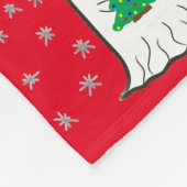 Spook met Kerstboom Fleece Deken (Hoek)