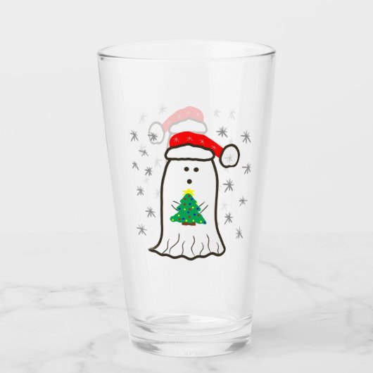 Spook met Kerstboom Glas (Voorkant)