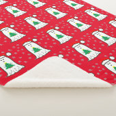 Spook met Kerstboom Sherpa Deken (3/4)