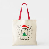 Spook met Kerstboom Tote Bag (Achterkant)