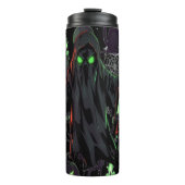 Spook met lantaarn en groene ogen thermosbeker (Voorkant)