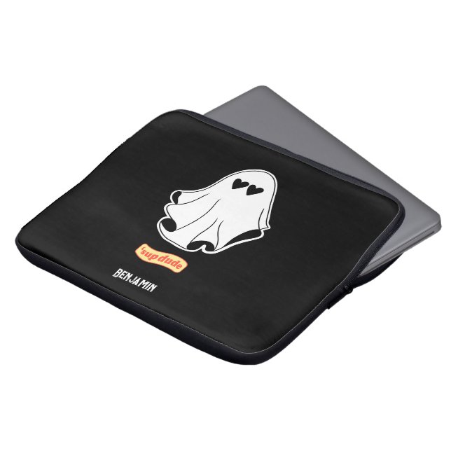 Spook met Liefde ogen 'sup dude  Laptop Sleeve (Voorkant top)