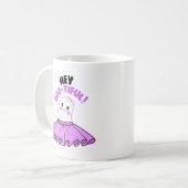 Spook met Paarse rok & Hey Boo-tiful! Halloween Koffiemok (Voorkant links)