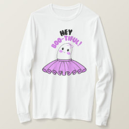 Spook met Paarse rok & Hey Boo-tiful! Halloween T-shirt