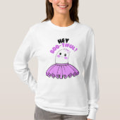 Spook met Paarse rok & Hey Boo-tiful! Halloween T-shirt (Voorkant)
