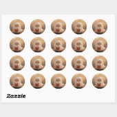Spook met pompoen emmer halloween ronde sticker (Vel)