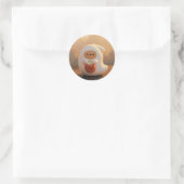 Spook met pompoen emmer halloween ronde sticker (Tas)