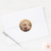 Spook met pompoen emmer halloween ronde sticker (Envelop)