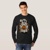Spook met pompoen, Halloween Mannen T-shirt (Voorkant volledig)