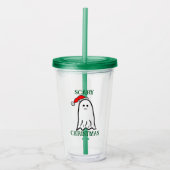 Spook met Santa Hat Acryl Drinkbeker (Voorkant)