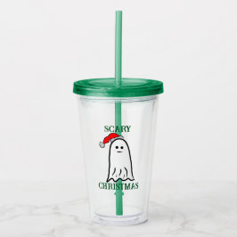 Spook met Santa Hat Acryl Drinkbeker