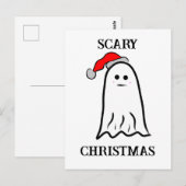 Spook met Santa Hat Briefkaart (Voorkant / Achterkant)