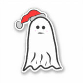 Spook met Santa Hat Sticker (Voorkant)