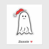 Spook met Santa Hat Sticker (Vel)