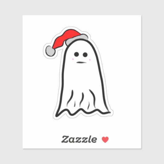 Spook met Santa Hat Sticker (Vel)