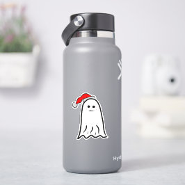 Spook met Santa Hat Sticker