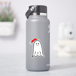Spook met Santa Hat Sticker